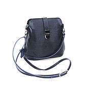 Сумки и аксессуары handmade. Livemaster - original item Crossbody bag: Leather handbag women`s blue Odette Mod. C42-961. Handmade.
