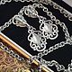 Винтаж: Клипсы «Серебряный ажур» Trifari (Трифари). Серьги винтажные. {Анна на шее}. Ярмарка Мастеров.  Фото №6