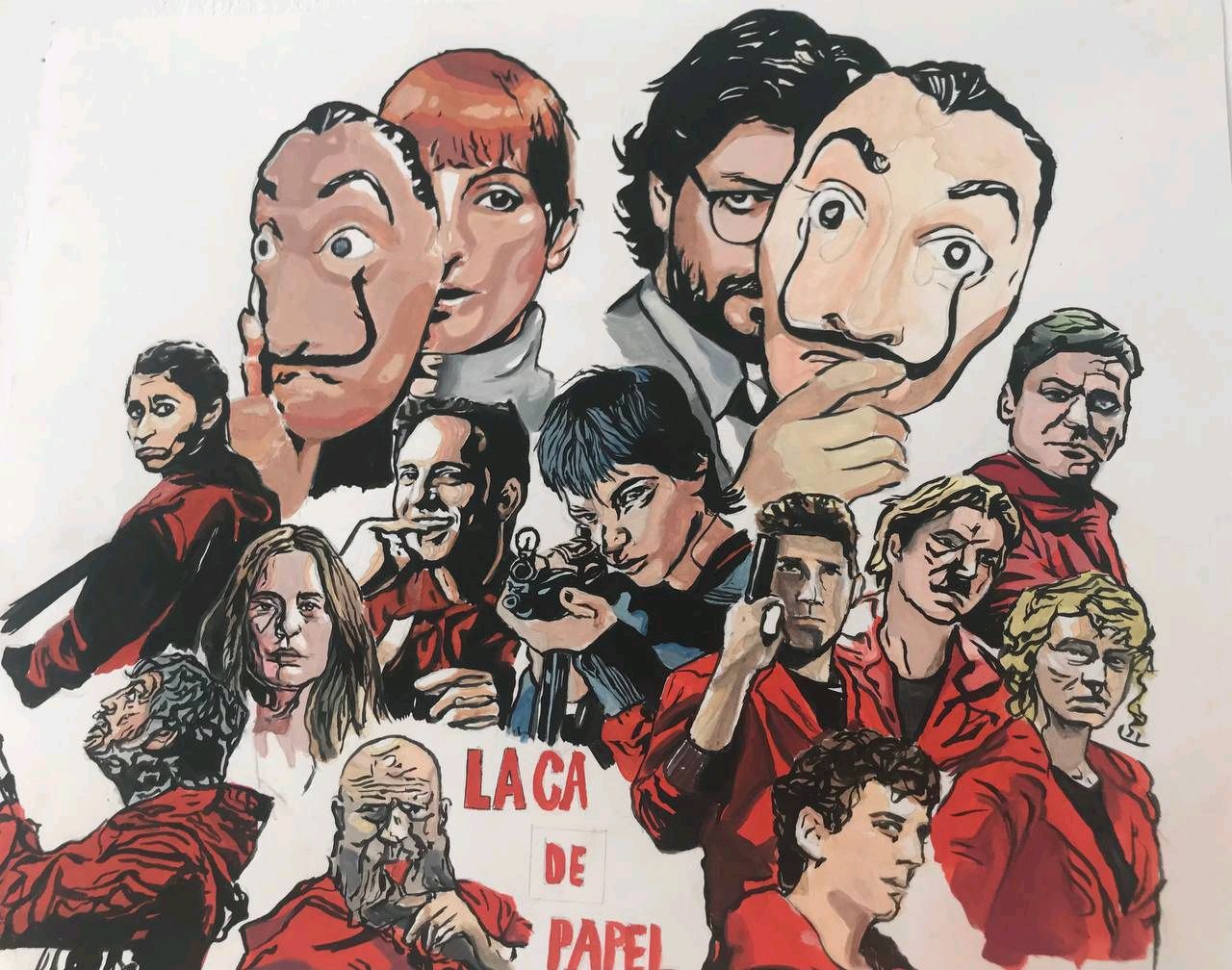 Бумажный дом / La casa de papel в интернет-магазине на Ярмарке Мастеров |  Картины, Санкт-Петербург - доставка по России. Товар продан.