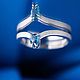 Кольцо Венец, лондон топаз,  серебро 925, родирование. Кольца. Organic Jewelry. Серебро и золото. Ярмарка Мастеров.  Фото №6