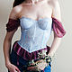 Blue lace corset with sleeves, Corsets, Moscow,  Фото №1