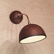 Для дома и интерьера handmade. Livemaster - original item Ceramic wall lamp (sconce) on copper frame. Handmade.