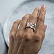 Серебряное кольцо-спиннер с розовым кварцем. Кольца. Jam Jewelry. Ярмарка Мастеров.  Фото №4