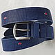 SIMPLE ACCENTS #2, on a BLUE leather strap, Straps, Moscow,  Фото №1
