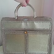 Bright women's bag with rhinestones and beads