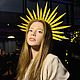 Двухсторонняя крупная корона-солнце золотой ободок с лучами, Ободки, Витебск,  Фото №1