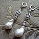 Necklace-choker, earrings 'Shine!..' (pearl-Baroque, zircons, silver). Jewelry Sets. Pani Kratova (panikratova). My Livemaster. Фото №5