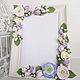 Order Frame for photo with flowers from polymer clay. Olga-art-flower. Livemaster. . Photo frames Фото №3
