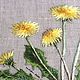 'Ordinary dandelion', art surface, embroidered picture, Pictures, Novorossiysk,  Фото №1