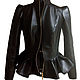 Leather jacket with peplum, Outerwear Jackets, Pushkino,  Фото №1
