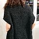 Жилет из шерсти женский вязаный чёрный  цвет в крапинку. Жилеты. AccessoriesWool мягко и комфортно. Ярмарка Мастеров.  Фото №4