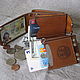Compact wallet S-Fold Gator-cardholder. Purse on the belt. Wallets. Joshkin Kot. Ярмарка Мастеров.  Фото №6