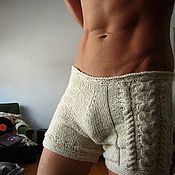 Мужская одежда handmade. Livemaster - original item Men`s underwear: Alpaca shorts with silk 