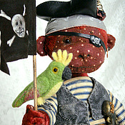 Куклы и игрушки handmade. Livemaster - original item Monkey teddy pirate Benedict. Handmade.