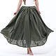 Khaki Linen boho skirt, Skirts, Tomsk,  Фото №1