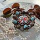 Order Brooch birds embroidery with stones and beads. vettochka. Livemaster. . Brooches Фото №3