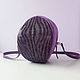 Leather bag in Violet Ball, Classic Bag, Dubna,  Фото №1