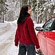 Order  Women's sweater with a neck knitted bordeaux to order. Kardigan sviter - женский вязаный свитер кардиган оверсайз. Livemaster. . Jumpers Фото №3