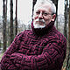 Order Men's sweater 'King of the North' (burgundy, boyfriend sweater). IRINA GRUDKINA Handmade Knitwear. Livemaster. . Mens sweaters Фото №3