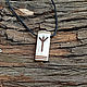 Rune Of Algiz. Pendant of bone. protective amulet, Runes, Yalta,  Фото №1