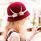 Заказать Шляпа клош бордовая. EDIS | дизайнерские шляпы Наталии Эдис. Ярмарка Мастеров. . Шляпы Фото №3