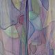 Lilac pastel scarf, silk chiffon,180h70 cm, painting. Scarves. arkensoie Silkyway. My Livemaster. Фото №5