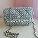 Women's bag crocheted Gray pearl, Classic Bag, Volgograd,  Фото №1