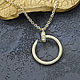 Stylish necklace in the form of a nail made of yellow gold with diamonds, Necklace, Ekaterinburg,  Фото №1