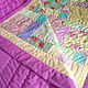 Покрывало и подушки лоскутные Сад Алисы. Комплект розовый. Покрывала. LA-Design (patchwork). Ярмарка Мастеров.  Фото №4