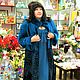 Order Fur coat mink with lambskin turquoise . LARGE size. LUCIA-ART. Livemaster. . Fur Coats Фото №3