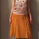 Suede skirt in fiery orange color. Skirts. Inessa G. Suede and leather goods. Online shopping on My Livemaster.  Фото №2