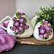 Чайник керамический белый с декором из полимерной глины. Чайники. decorative.cups_. Ярмарка Мастеров.  Фото №4