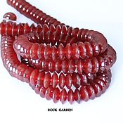 Материалы для творчества handmade. Livemaster - original item Carnelian red, rondel (No№122). Handmade.