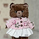 Мишка тедди ручной работы в розовом свитере. Мишки Тедди. MyTeddyStore. Ярмарка Мастеров.  Фото №4