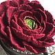 Maroon rose brooch made of wool. Brooches. florawool (florawool). Online shopping on My Livemaster.  Фото №2