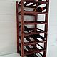Order Rack for 21 bottles of wine and champagne in mocha color. Color Wood. Livemaster. . Shelving Фото №3