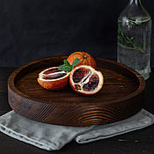 Для дома и интерьера handmade. Livemaster - original item Wooden serving tray (dish) 330 mm. WS6. Handmade.