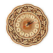 Для дома и интерьера handmade. Livemaster - original item Large round wooden clock 