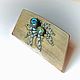 Automatic hairpin with labradorites and opals 'Spider', Hairpins, Moscow,  Фото №1