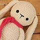 Knitted Bunny with long ears plush yarn. Stuffed Toys. Amigurushka. My Livemaster. Фото №5