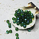 Round Beads 4 mm Green Rainbow 40 pcs, Beads1, Solikamsk,  Фото №1