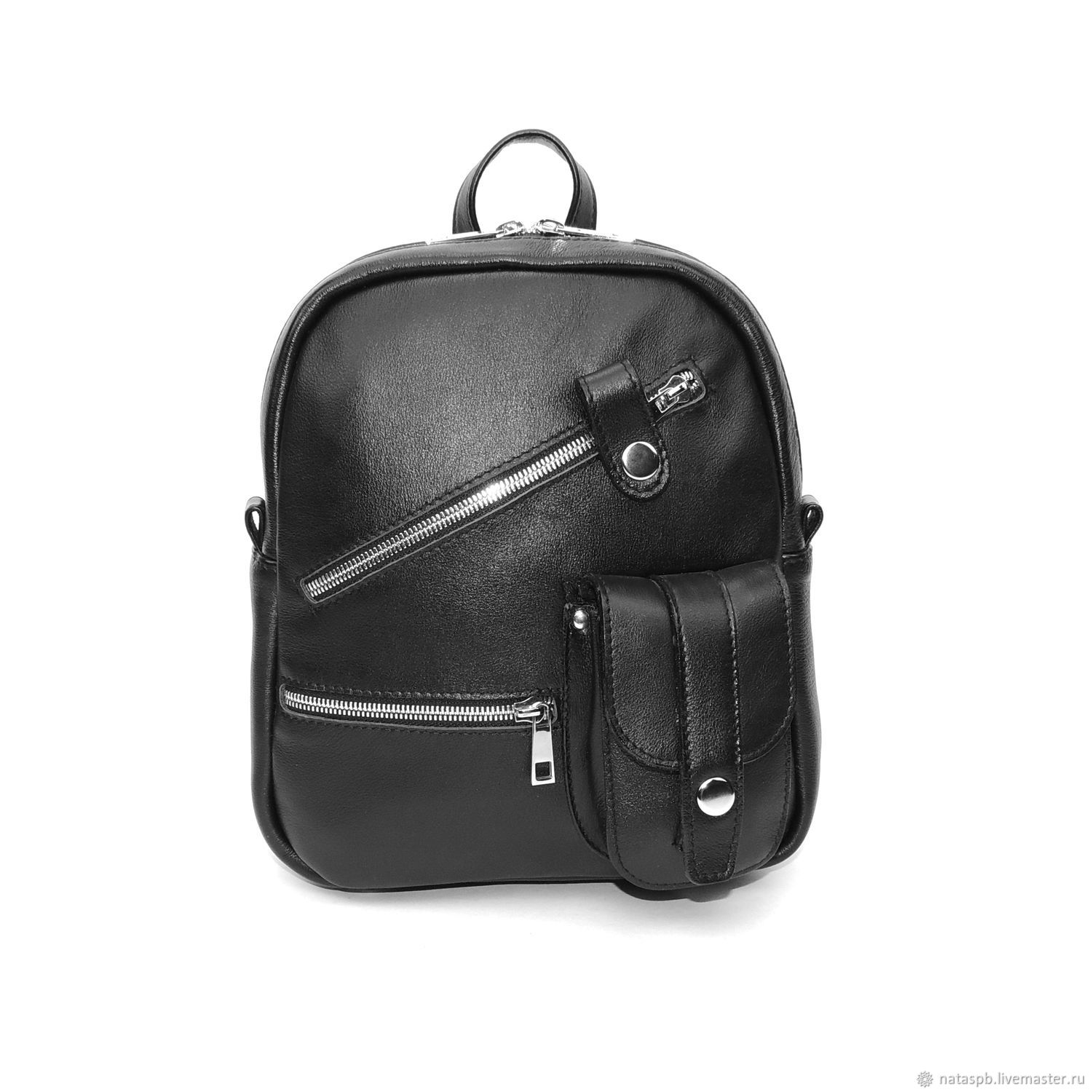  Mary Mod Leather Black Women's Backpack. R. 28-711, Backpacks, St. Petersburg,  Фото №1