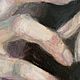 Portrait of hands, oil painting on canvas 30h30 cm. Pictures. Mariya Roeva  Kartiny maslom (MyFoxyArt). Ярмарка Мастеров.  Фото №5