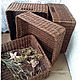 Storage basket in brown color ' Chocolate', Basket, Astrakhan,  Фото №1