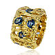 Золотое кольцо с сапфирами 6,96ct German Kabirski, Кольца, Москва,  Фото №1