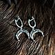 Moonlight earrings with a pattern, Earrings, Kostroma,  Фото №1