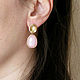 Earrings with pink stone 'Dream' pink earrings, drop earrings. Earrings. Irina Moro. My Livemaster. Фото №4