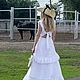  Белое летнее платье в стиле Бохо Elle. Платья. ShowRoom Malika (elvira-gadjiyeva). Ярмарка Мастеров.  Фото №5