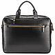 Order Leather business bag 'Maximilian' (black). Russian leather Guild. Livemaster. . Men\'s bag Фото №3