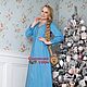 Linen dress 'Alive' blue. Dresses. Slavyanskie uzory. Online shopping on My Livemaster.  Фото №2